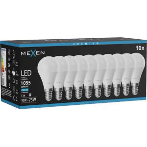 Mexen Nova 10x LED крушка E14, G45, 10W, Студена - 6500K, 1055 lm - L101-E14-1065-01x10 (L101-E14-1065-01x10)