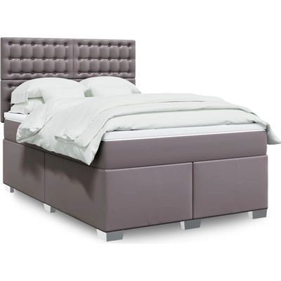 vidaXL 11461.3290726 Boxspring postel s matrací šedá umělá kůže