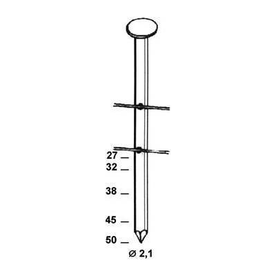 ALSAFIX Kroužkový hřebíkový pás C21 2,1 x 38 mm pojeno drátem 16 stupňů (16800 ks)