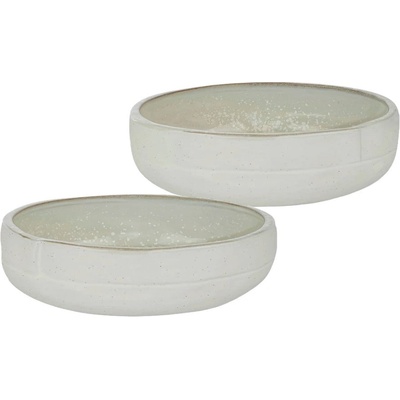 Mette Ditmer Denmark Sand Grain Bílé misky v sadě 2 ks z kamene 13,5 cm
