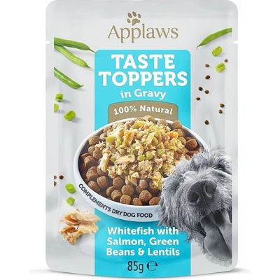 Applaws Капсула Applaws Dog Taste Toppers in Gravy бяла риба, сьомга, фасул и леща 85 г