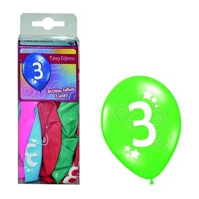 Balónky s číslem 3 barevné