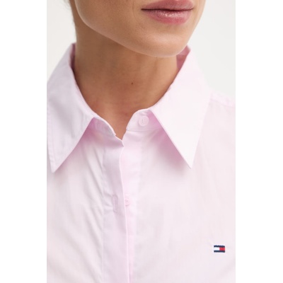 Tommy Hilfiger риза дамска от памук с еластан (WW0WW47169)