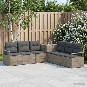 vidaXL Комплект дивани 7 бр. Сив и тъмен сив 120 x 62 x 69 см (3448724)