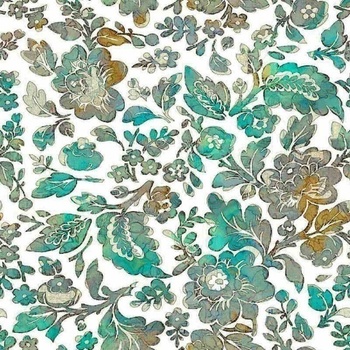 DIMEX ART s. r. o Луксозна флизелинова тапета синьо-зелени ориенталски цветя