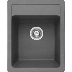 Inter Ceramic Кухненска мивка ICGS 4050 GRAY, гранит, със сифон, 50x20х40см (4050 GRAY) Мивка за вграждане