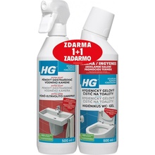 HG Pěnový čistič vodního kamene 3x silnější 500 ml + HG gel na toalety 500 ml