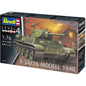 Revell Сглобяем модел, Revell, Съветски танк T-34/76 Модел 1940, 76 части