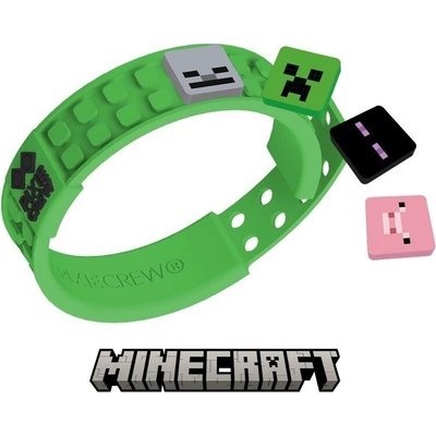 CurePink silikonový náramek Minecraft Faces PXX-02-35