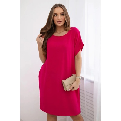 Fashionweek dámske šaty s vreckami ľahké a vzdušne K5954 fuchsia