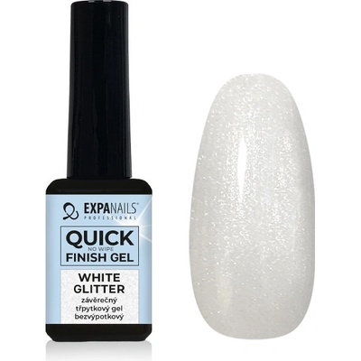 Expa nails expanails uv led gel top coat effect white glitter 11 ml