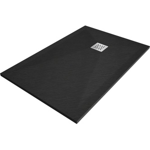 Mexen Stone+ правоъгълна композитна душ кабина 90 x 70 см, черна - 44707090 (44707090)