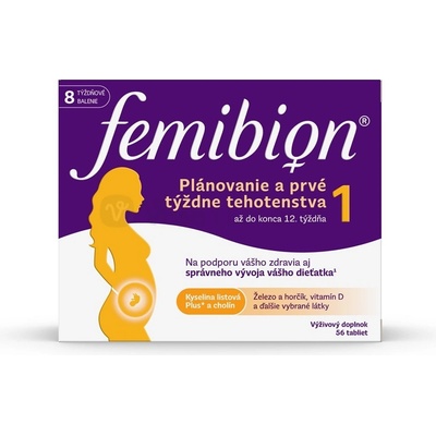 Femibion 1 Plánovanie a prvé týždne tehotenstva 56 tabliet