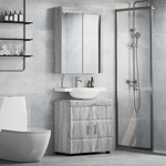 vidaXL Комплект мебели за баня TULUM 2 бр. Сив Сонома 60 x 34 x 63 см (3398020)