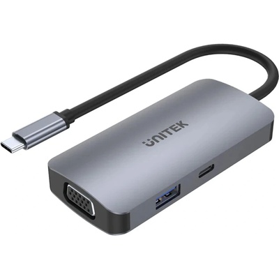 Unitek Docking Station Type-C 5-in-1 - u HUB P5 Trio D1051A - USB-C PD100W x 1, HDMI x 2, VGA (D1051A)
