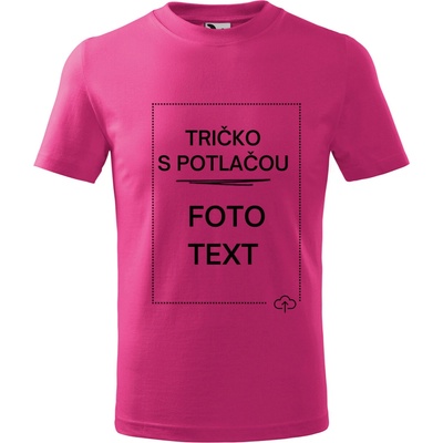 Detské tričko s potlačou ružová