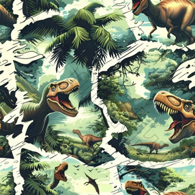 Softshell letní dinosauří džungle by MIMI