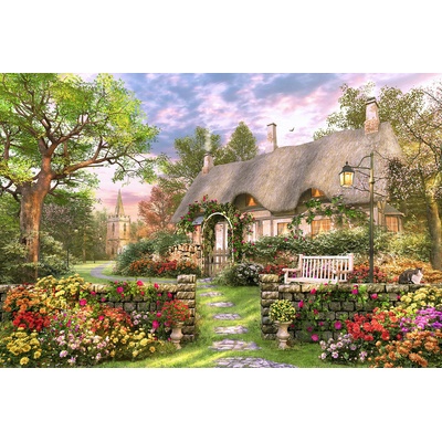 Диамантен Гоблен "На село" - 60 x 40 см, Кръгли мъниста