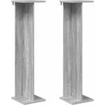 vidaXL Стойка за растения 2 бр. Сив Сонома 25 x 25, 5 x 100, 5 см (899637)