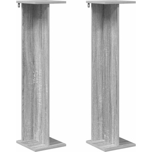 vidaXL Стойка за растения 2 бр. Сив Сонома 25 x 25, 5 x 100, 5 см (899637)