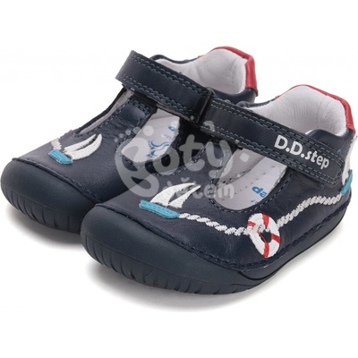 D.D.step kožené barefoot botičky H070-51434 royal blue – Zboží Dáma