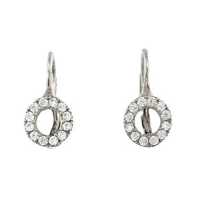 INFINITYSILVER Stříbrné náušnice LEA 2 kroužky se zirkony KE236BZp