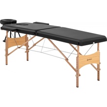 physa Skládací masážní lehátko - 2 zóny - 185 x 70 x 62–86 cm - 220 kg - černé VANNES BLACK