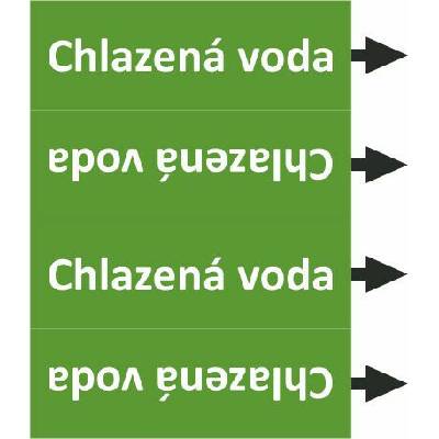 Grafiko | Chlazená voda - průměru trubky do 50 mm - Pás dle ISO 20560 - Materiál Folie s vyšší lepivostí s ochrannou laminací – High tack, Rozměr 105 x 1350 mm