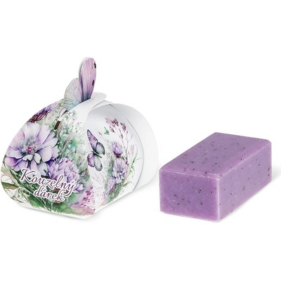Bellatex Přírodní mýdlo 50g s levandulovým olejem 50g, 8x8x6 cm fialová