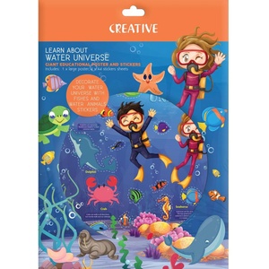 EUROCOM Комплект плакат със стикери Creative, Sea (34879-А-SEA)