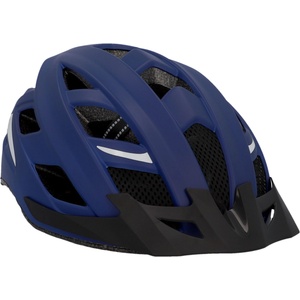 Fischer adult bicycle helmet, cycling helmet, city helmet Urban Plus Boston, S/M, 52-59cm, blue, with integrated LED rear light - 50631 (50631)