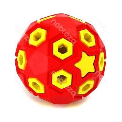 Nobleza gumový míč star 8 cm červená