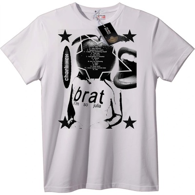 NOONEBRAND Тениска Brat със звезди и череп - 2XL, Black