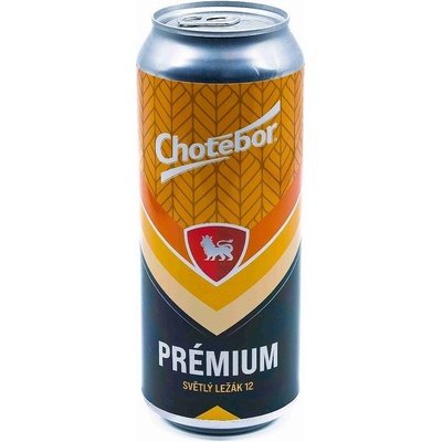 Chotěboř 12 Premium světlý ležák 4,9% 0,5 l (plech)