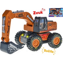 Mikro trading Bagr 25 cm na setrvačník se světlem a zvukem