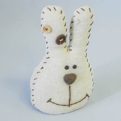 Zajíček textil natural D66673B