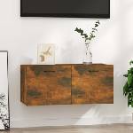 vidaXL Стенен шкаф, опушен дъб, 80x36, 5x35 см, инженерно дърво (817606)