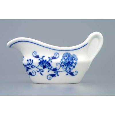 cibulákový porcelán Dubí Cibulák omáčník oválný bez podstavce s uchem 0,10 l originální cibulový vzor 10097