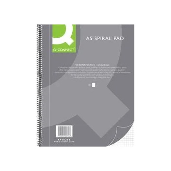 Image 1 of Q-CONNECT Тетрадка със спирала и тв. корица А5 80л. квадратчета