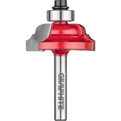 Graphite Frézovací bit, zaoblení povrchu, dekorativní, HM, 31,7 x 12,7 mm, stopka 6 mm