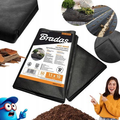 Bradas Netkaná mulčovacia textília S 50 g/m² čierna 3,2 x 10 m