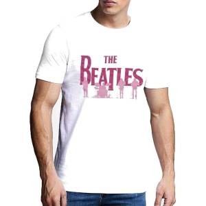 The Beatles Band Silhouettes (Puff Print) White XL Риза (BEATTEE440MW04)