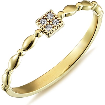 Lillian Vassago Zlatý zdobený prsteň so zirkónmi LLV98 GR005