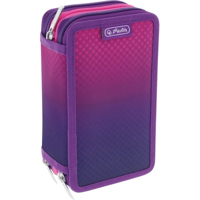Herlitz Несесер с пособия Herlitz - Pink/Purple, 3 ципа (50046331)