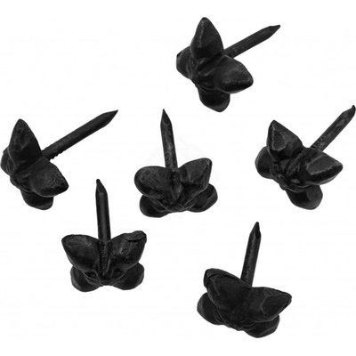 Mystic Colonial Hardware Litinový ozdobný hřebík Květ Trillium, 20 mm (sada 6 ks)