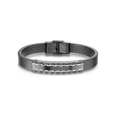 Šperky4U kožený s černou destičkou NR1223-21