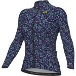 Alé Фланелка с дълъг ръкав за колоездене Alé Women's Pragma Flowery L/S Jersey Cycling jersey - Blue Combo - размер 3XL (156-2686-0318)