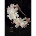 Radi handmade Диадема с нежно екрю цветя и светло розови нюанси (100Р±)