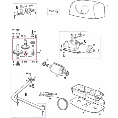 PMDKI3.4610 kit prevodovky pre HYPPO 24V