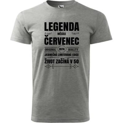 Dobrý Triko pánské tričko Zrození legendy měsíce Tmavě šedý melír